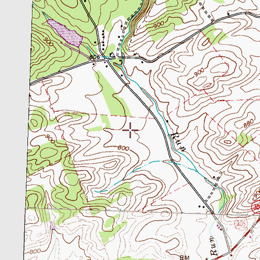 Topographic Map of Township of West, PA