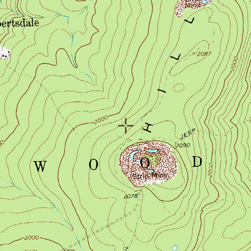 Topographic Map of Township of Wood, PA