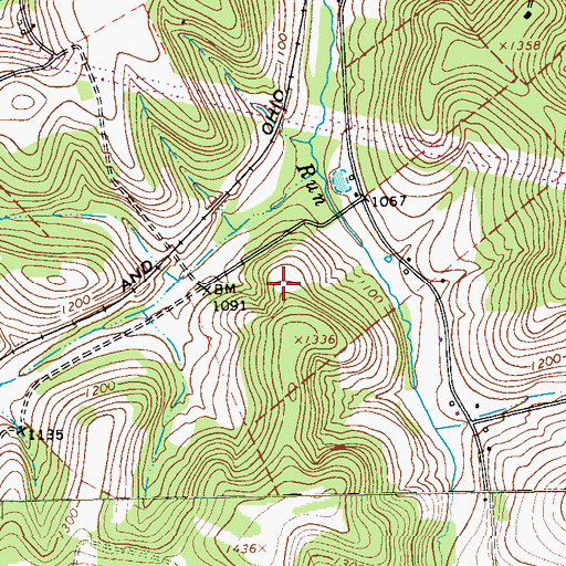 Topographic Map of Township of Armstrong, PA
