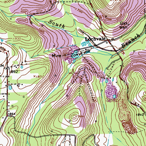 Topographic Map of Township of Banks, PA