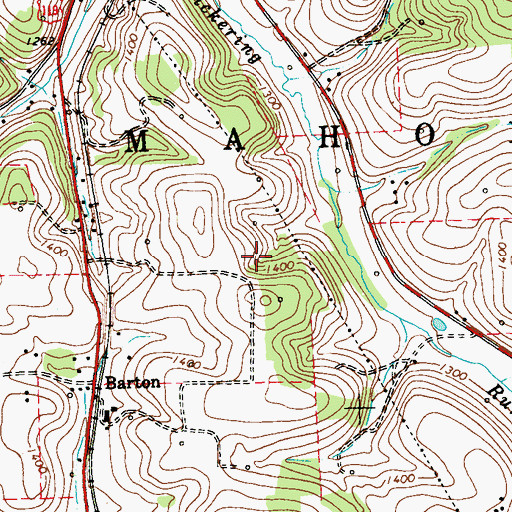 Topographic Map of Township of East Mahoning, PA