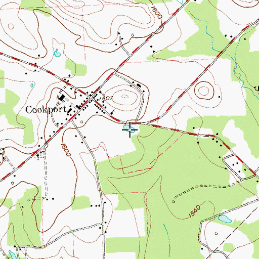 Topographic Map of Township of Green, PA