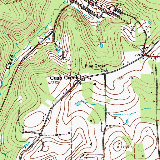 Topographic Map of Township of Montgomery, PA
