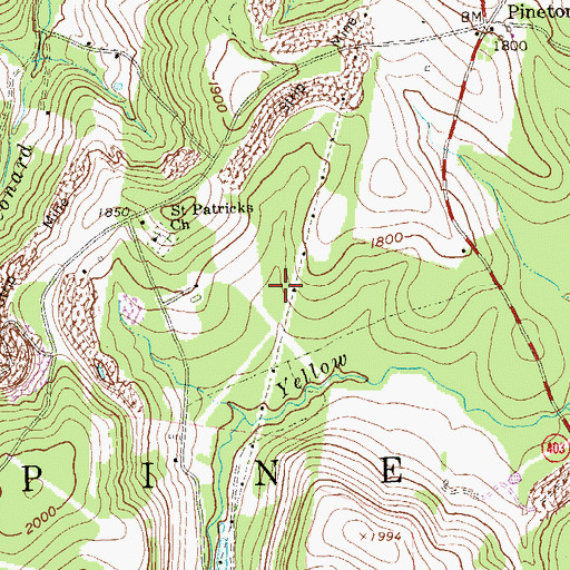 Topographic Map of Township of Pine, PA