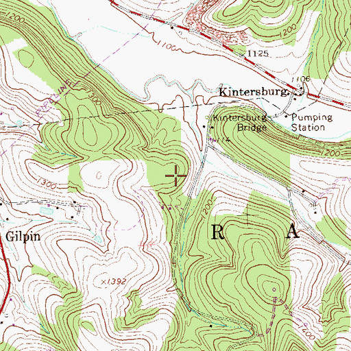 Topographic Map of Township of Rayne, PA