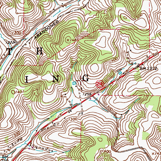 Topographic Map of Township of South Mahoning, PA