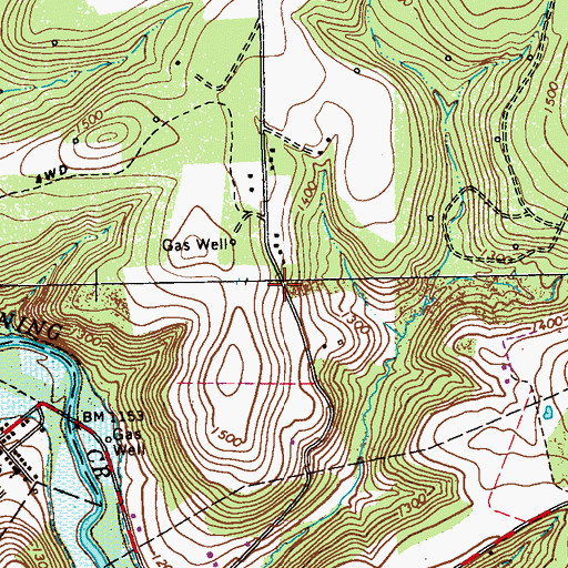 Topographic Map of Township of West Mahoning, PA