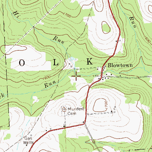 Topographic Map of Township of Polk, PA