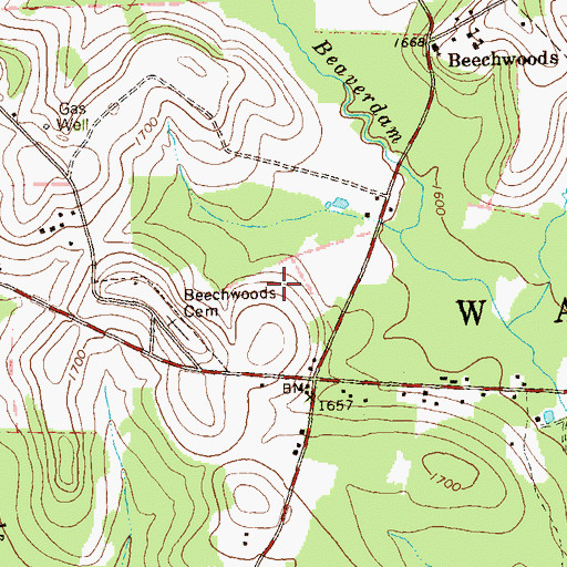 Topographic Map of Township of Washington, PA