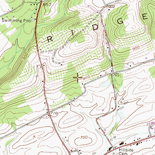 Topographic Map of Township of Fayette, PA