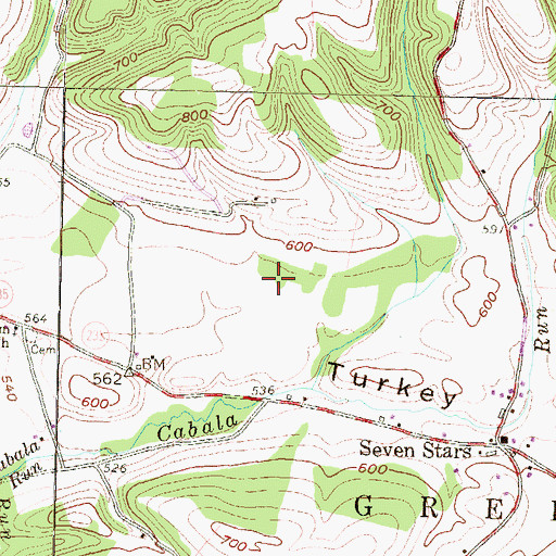 Topographic Map of Township of Greenwood, PA