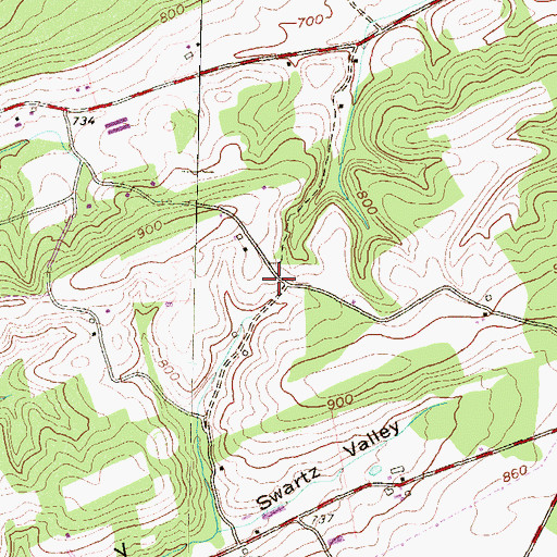 Topographic Map of Township of Monroe, PA