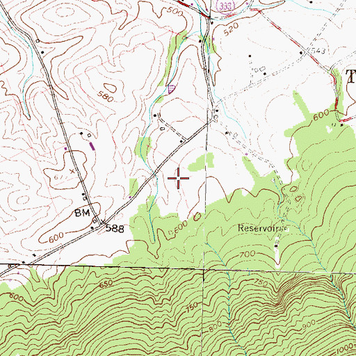 Topographic Map of Township of Turbett, PA