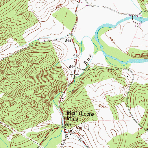 Topographic Map of Township of Tuscarora, PA