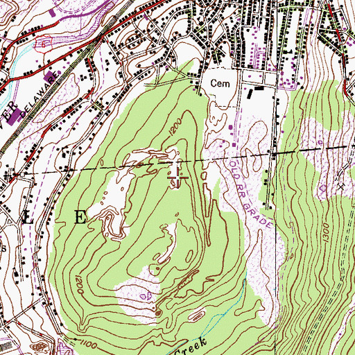 Topographic Map of Township of Carbondale, PA