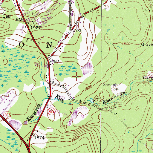 Topographic Map of Township of Covington, PA