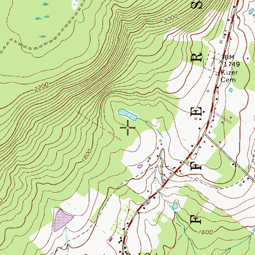 Topographic Map of Township of Jefferson, PA