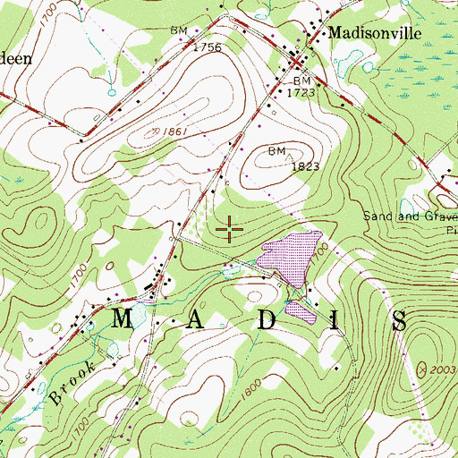 Topographic Map of Township of Madison, PA