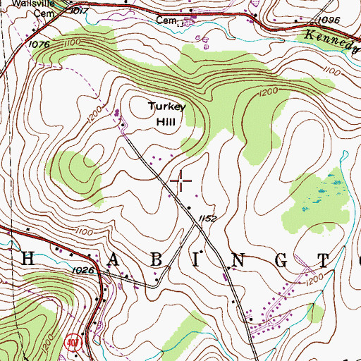 Topographic Map of Township of North Abington, PA