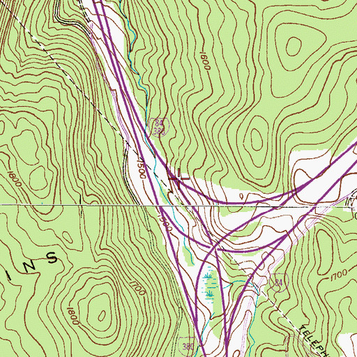 Topographic Map of Township of Roaring Brook, PA
