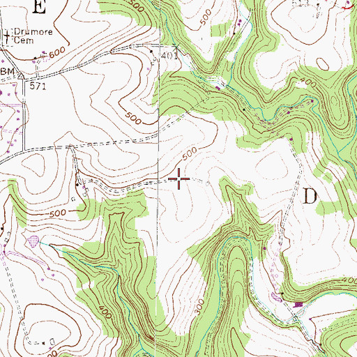 Topographic Map of Township of Drumore, PA