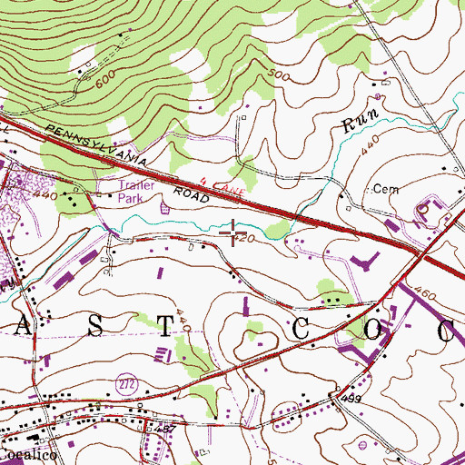 Topographic Map of Township of East Cocalico, PA
