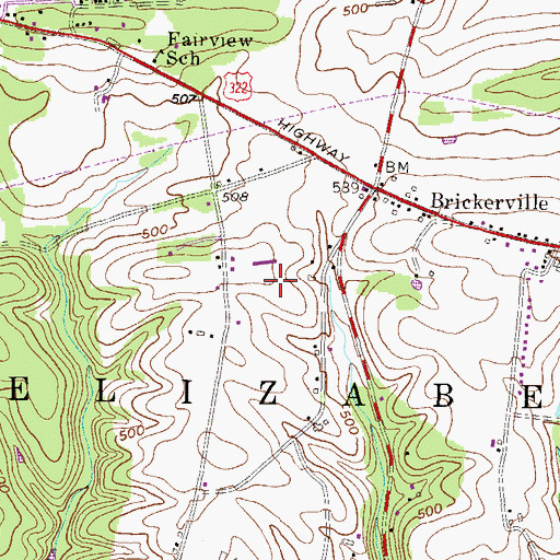 Topographic Map of Township of Elizabeth, PA
