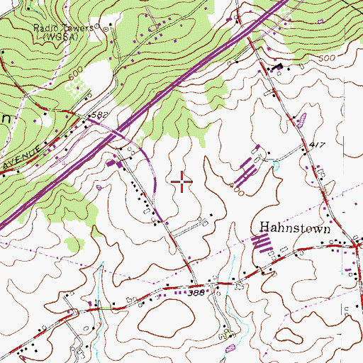 Topographic Map of Township of Ephrata, PA