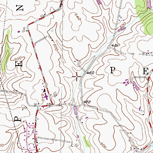 Topographic Map of Township of Penn, PA