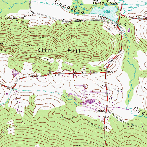 Topographic Map of Township of West Cocalico, PA