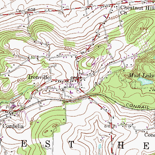 Topographic Map of Township of West Hempfield, PA