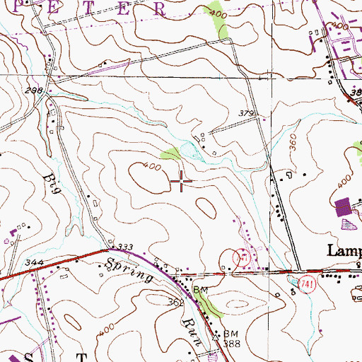 Topographic Map of Township of West Lampeter, PA