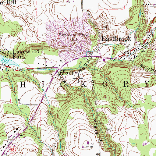 Topographic Map of Township of Hickory, PA