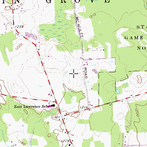 Topographic Map of Township of Plain Grove, PA