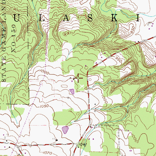 Topographic Map of Township of Pulaski, PA