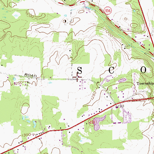 Topographic Map of Township of Scott, PA