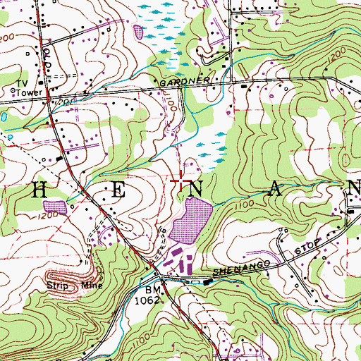 Topographic Map of Township of Shenango, PA