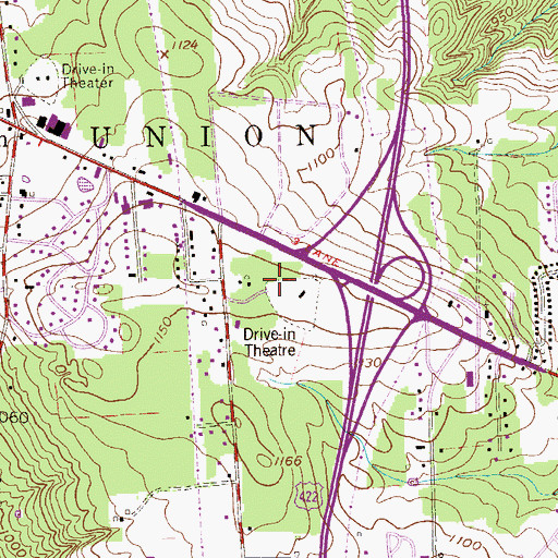 Topographic Map of Township of Union, PA