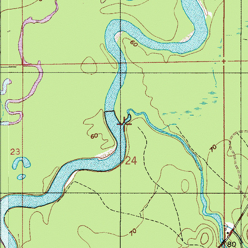Topographic Map of Lindsey Creek, AL
