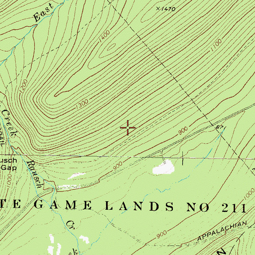 Topographic Map of Township of Cold Spring, PA