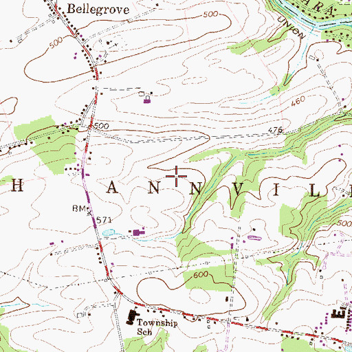 Topographic Map of Township of North Annville, PA
