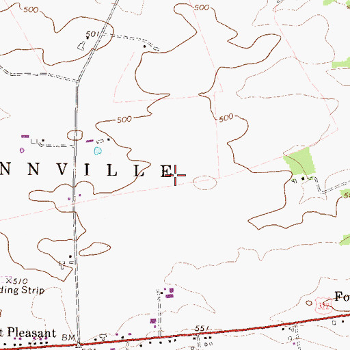 Topographic Map of Township of South Annville, PA