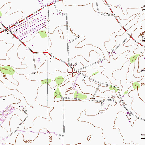 Topographic Map of Township of South Lebanon, PA
