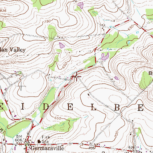 Topographic Map of Township of Heidelberg, PA