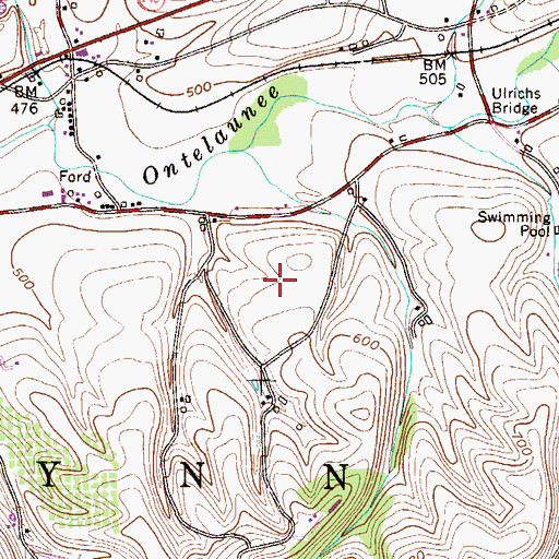 Topographic Map of Township of Lynn, PA