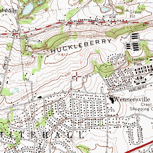 Topographic Map of Township of South Whitehall, PA