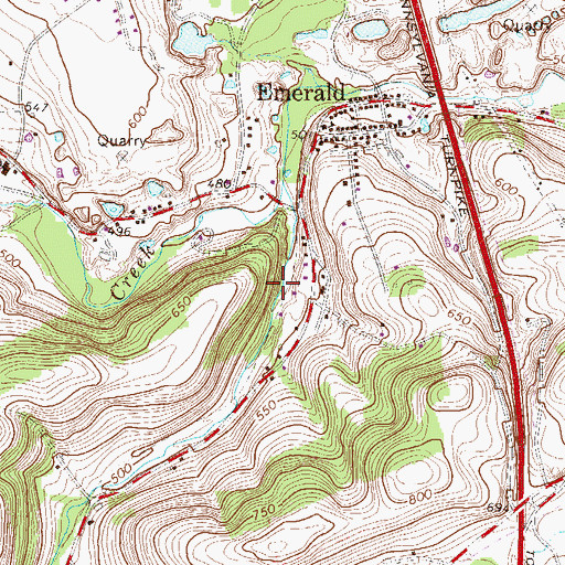 Topographic Map of Township of Washington, PA