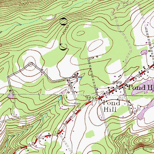 Topographic Map of Township of Conyngham, PA