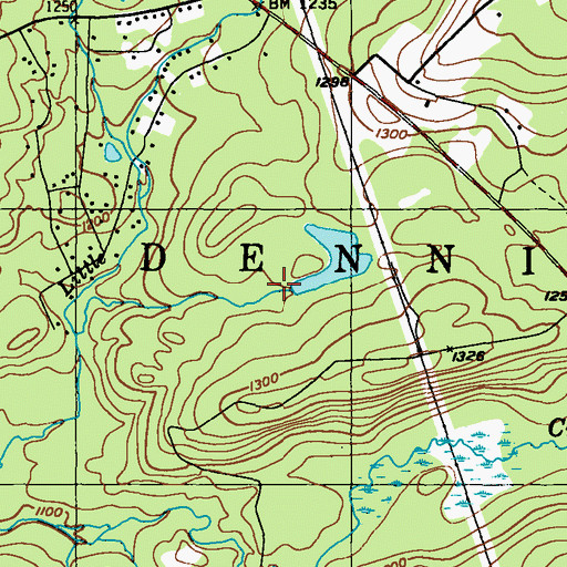 Topographic Map of Township of Dennison, PA