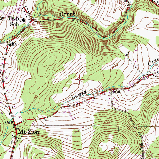 Topographic Map of Township of Exeter, PA